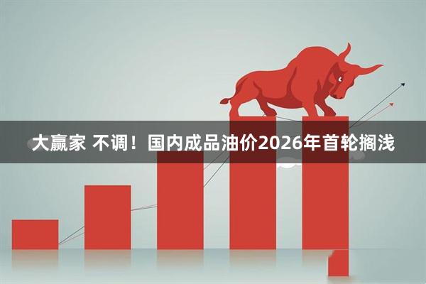大赢家 不调！国内成品油价2026年首轮搁浅
